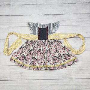 4 Matilda Jane Platinum HTF Stripe/Paisley Flutter Top